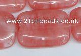 CCY163 15.5 inches 25*35mm rectangle cherry quartz beads wholesale