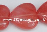 CCY164 15.5 inches 30*30mm heart cherry quartz beads wholesale