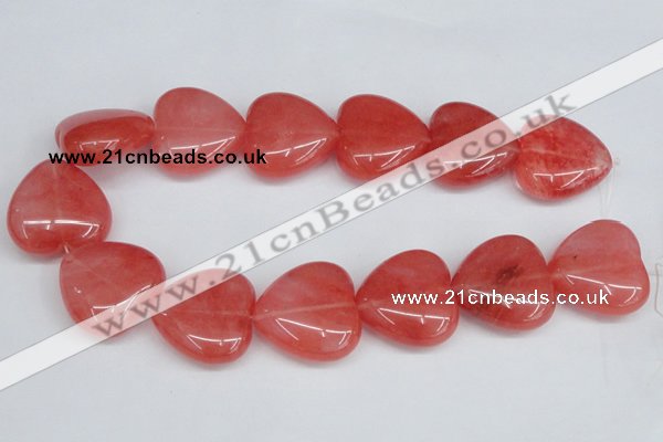 CCY164 15.5 inches 30*30mm heart cherry quartz beads wholesale