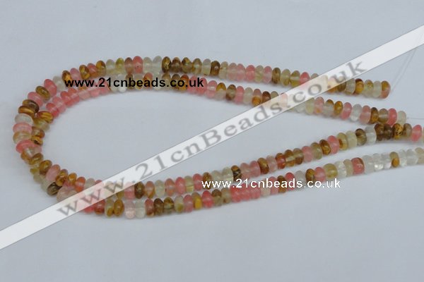 CCY201 15.5 inches 5*8mm rondelle volcano cherry quartz beads