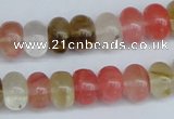 CCY202 15.5 inches 8*12mm rondelle volcano cherry quartz beads