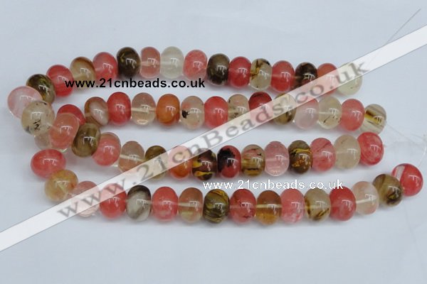 CCY203 15.5 inches 13*18mm rondelle volcano cherry quartz beads