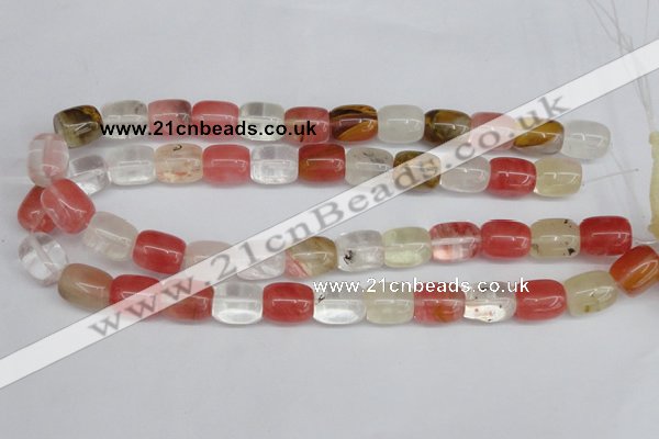 CCY210 15.5 inches 12*16mm cuboid volcano cherry quartz beads