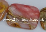 CCY223 15.5 inches 30*40mm rectangle volcano cherry quartz beads