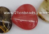 CCY232 15.5 inches 30*30mm heart volcano cherry quartz beads