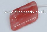 CCY235 Top-drilled 30*50mm marquise volcano cherry quartz beads