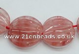 CCY53 15.5 inches 20mm flat round cherry quartz beads wholesale