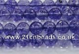 CCY602 15.5 inches 8mm faceted round blue cherry quartz beads