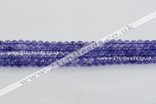 CCY602 15.5 inches 8mm faceted round blue cherry quartz beads