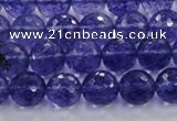 CCY603 15.5 inches 10mm faceted round blue cherry quartz beads