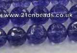 CCY605 15.5 inches 14mm faceted round blue cherry quartz beads