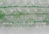 CCY611 15.5 inches 6mm faceted round green cherry quartz beads