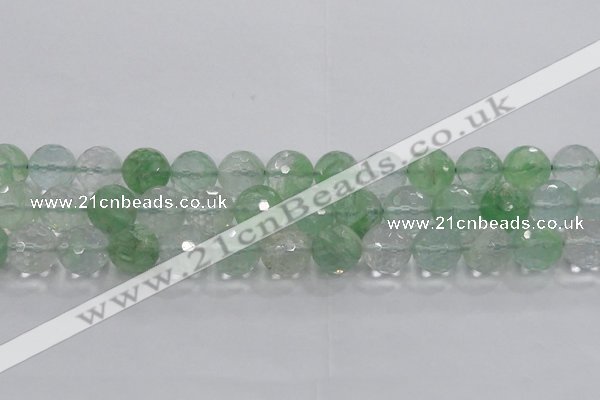 CCY617 15.5 inches 18mm faceted round green cherry quartz beads
