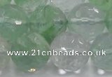 CCY618 15.5 inches 20mm faceted round green cherry quartz beads