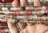 CCY632 15.5 inches 8mm round volcano cherry quartz beads wholesale