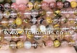 CCY643 15.5 inches 10mm round volcano cherry quartz beads