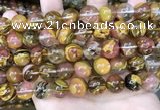 CCY645 15.5 inches 14mm round volcano cherry quartz beads