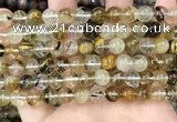 CCY647 15.5 inches 8mm round volcano cherry quartz beads