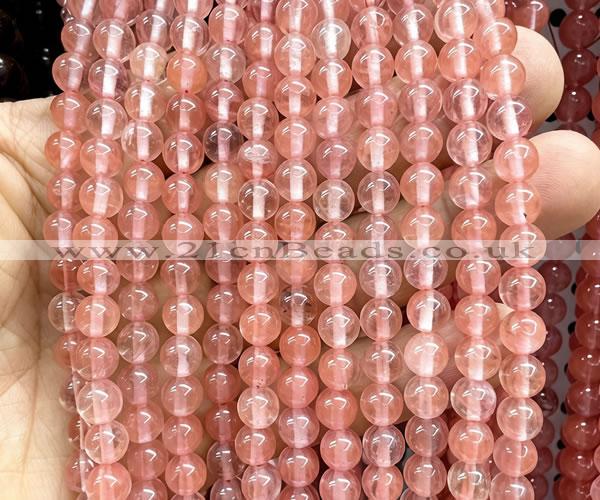 CCY681 15 inches 6mm round cherry quartz beads wholesale
