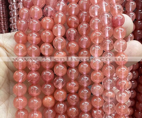 CCY682 15 inches 8mm round cherry quartz beads wholesale