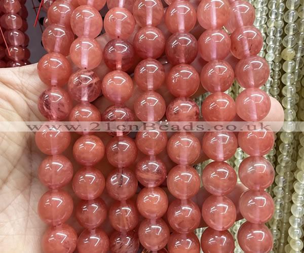 CCY684 15 inches 12mm round cherry quartz beads wholesale