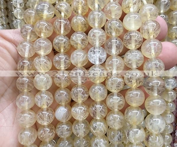 CCY703 15 inches 10mm round yellow watermelon beads