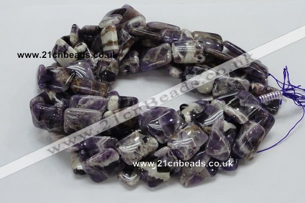 CDA06 15.5 inches 18*25mm rectangle dogtooth amethyst quartz beads