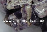 CDA07 15.5 inches 22*30mm rectangle dogtooth amethyst quartz beads