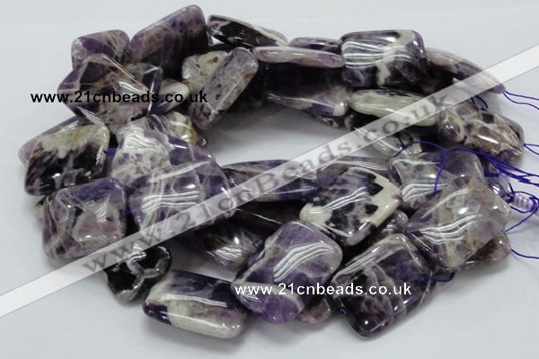 CDA08 15.5 inches 25*35mm rectangle dogtooth amethyst quartz beads