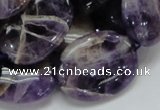 CDA10 15.5 inches 22*30mm oval dogtooth amethyst quartz beads