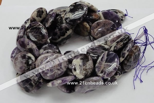 CDA11 15.5 inches 30*40mm oval dogtooth amethyst quartz beads