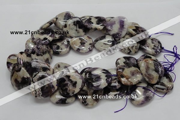 CDA15 15.5 inches 30*30mm triangle dogtooth amethyst quartz beads