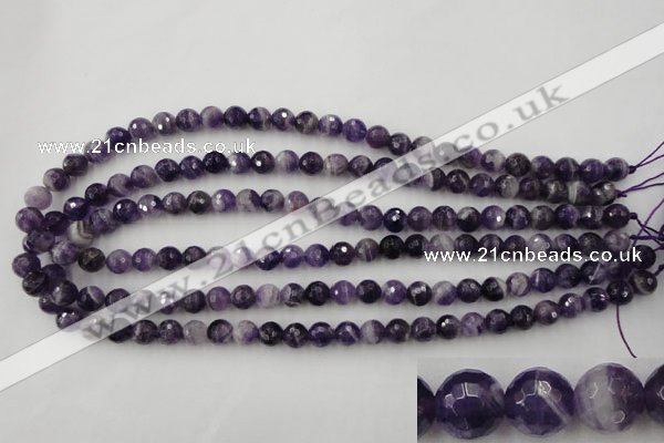 CDA151 15.5 inches 6mm faceted round dogtooth amethyst beads