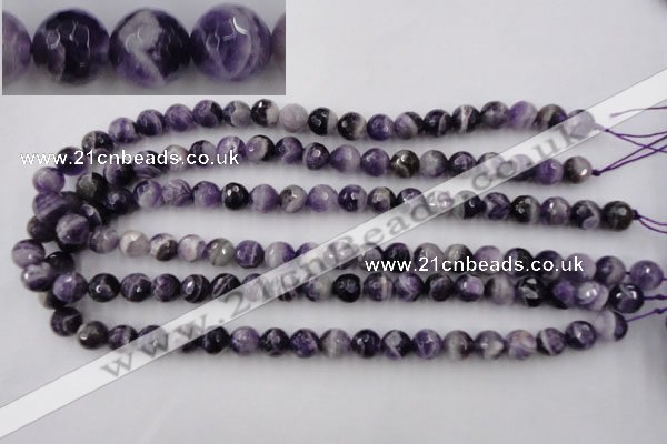 CDA153 15.5 inches 10mm faceted round dogtooth amethyst beads