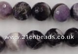 CDA155 15.5 inches 14mm faceted round dogtooth amethyst beads