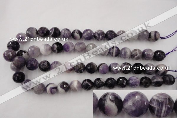 CDA155 15.5 inches 14mm faceted round dogtooth amethyst beads