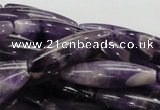 CDA16 15.5 inches 10*35mm rice dogtooth amethyst quartz beads