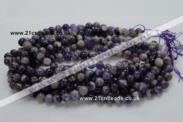 CDA18 15.5 inches 10mm round dogtooth amethyst quartz beads