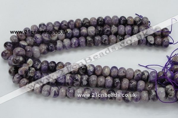 CDA19 15.5 inches 10*14mm rondelle dogtooth amethyst quartz beads