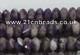 CDA21 15.5 inches 6*10mm faceted rondelle dogtooth amethyst beads