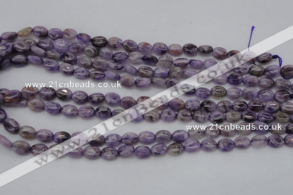 CDA300 15.5 inches 7*8mm oval dyed dogtooth amethyst beads