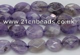 CDA322 15.5 inches 7*9mm faceted oval dyed dogtooth amethyst beads