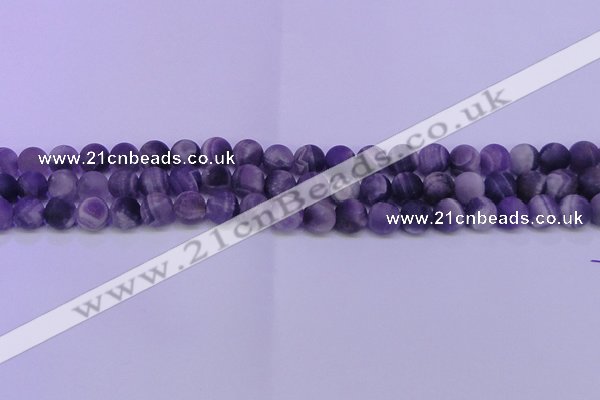 CDA350 15.5 inches 4mm round matte dogtooth amethyst beads