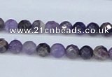 CDA58 15.5 inches 6mm faceted round dogtooth amethyst beads