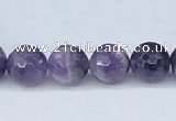 CDA61 15.5 inches 12mm faceted round dogtooth amethyst beads