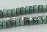 CDB07 15.5 inches 5*8mm wheel natural new dragon blood jasper beads