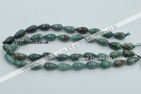 CDB08 15.5 inches 10*20mm teardrop natural new dragon blood jasper beads