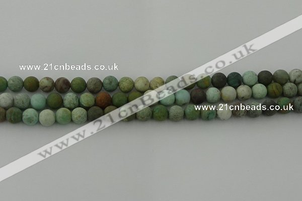 CDB102 15.5 inches 8mm round matte New dragon blood jasper beads