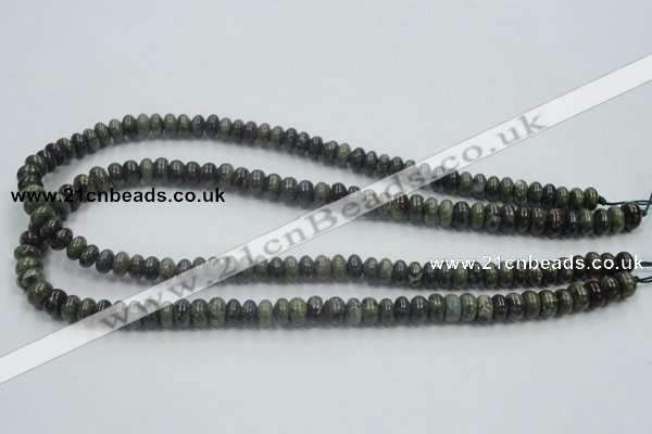 CDB201 15.5 inches 5*8mm rondelle natural dragon blood jasper beads