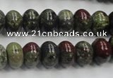 CDB202 15.5 inches 8*12mm rondelle natural dragon blood jasper beads